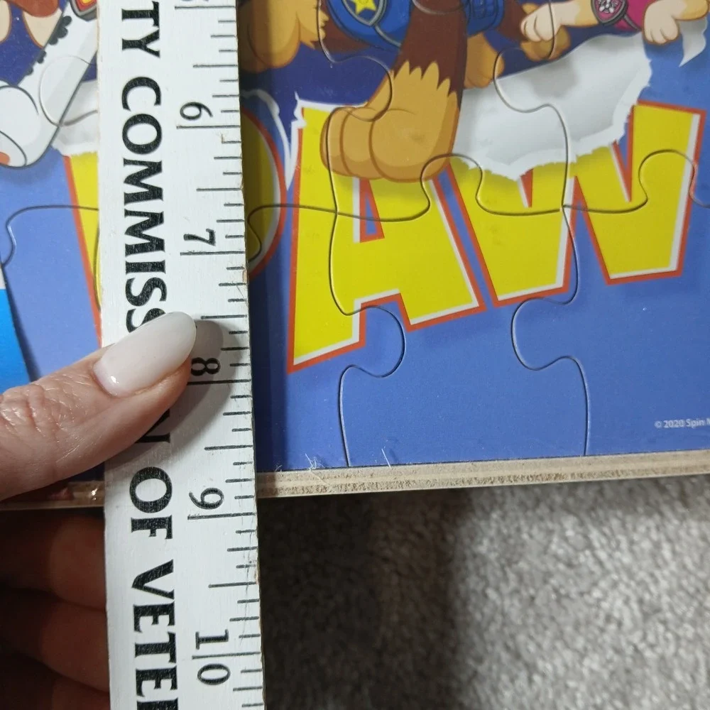 Paw Patrol Set of 5 Wood Puzzles in Wooden Storage Box Ages 3+ New